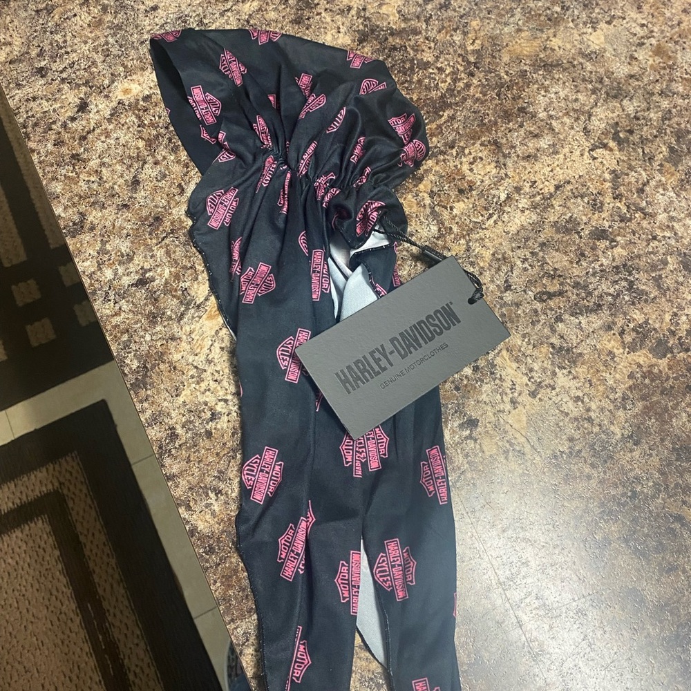Harley-Davidson Black and Pink Headscarf